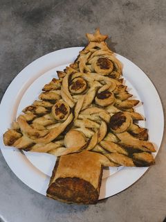 Une photo de Sapin feuilleté au pesto