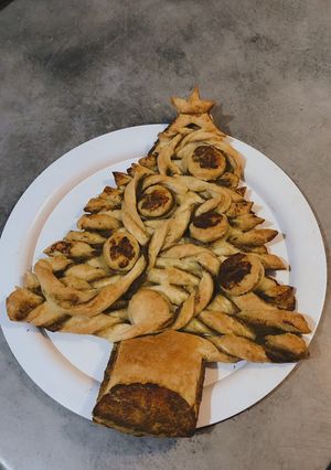 Une photo de Sapin feuilleté au pesto