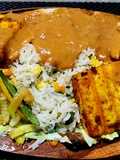 Grilled paneer sizzler with Makhni sauce