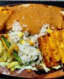 Grilled paneer sizzler with Makhni sauce