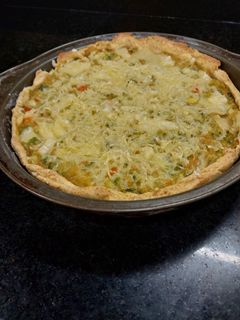Una foto de Tarta de zapallitos vegana