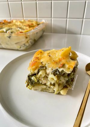 Foto resep Penne Panggang Bayam Keju