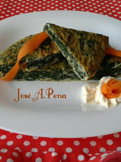 Una foto de 📌Tortilla de espinacas Apto para diabéticos