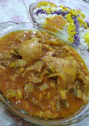 عکسی از دستور خورشت کرفس با مرغ🍗