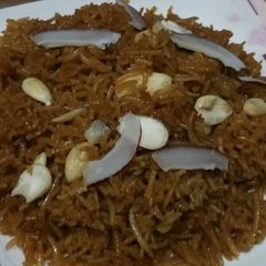 A picture of Jaggery rice.