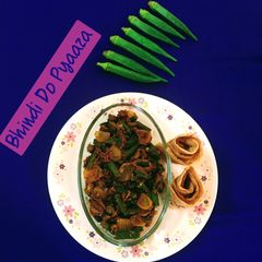 A picture of Bhindi Do Pyaaza.