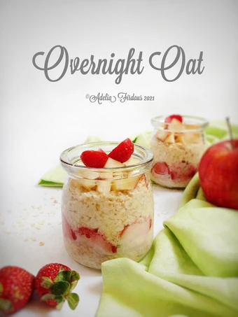 Cara Sederhana Membikin Resep  Strawberry Apple Overnight Oat yang Sempurna, Menggugah Selera