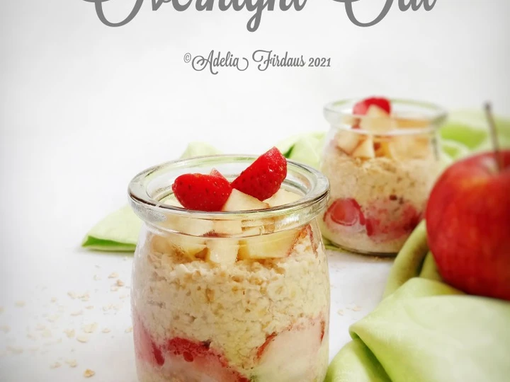 Cara Sederhana Membikin Resep  Strawberry Apple Overnight Oat yang Sempurna, Menggugah Selera