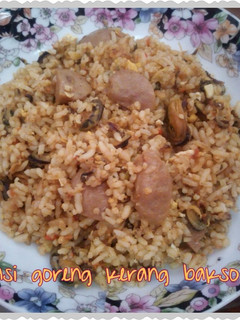 Foto resep Nasi goreng kerang bakso