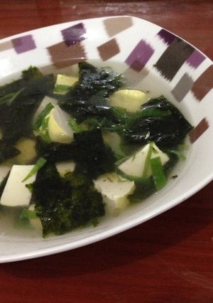 Foto resep Sup Rumput Laut Tahu