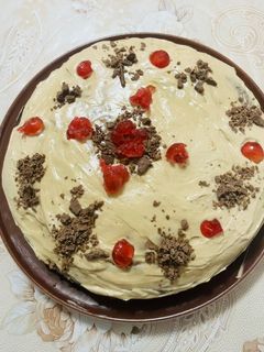 صورة لوصفة كيكه بسيطه بعطر اللوز