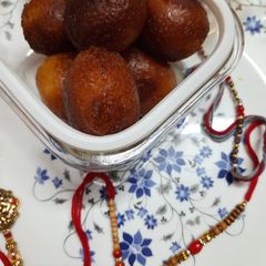 Gulab jamun from milk powder A picture of Gulab jamun from milk powder.