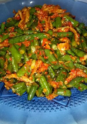 Foto resep Kacang panjang teri balado