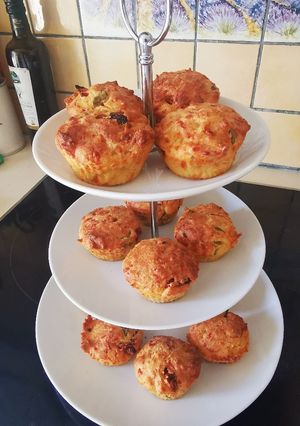Une photo de Muffins salés apéritifs au cheddar