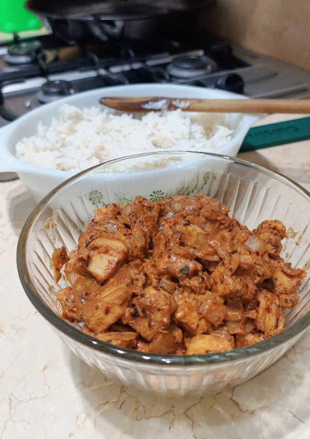 Una foto de Pollo cremoso al picante 🌶️