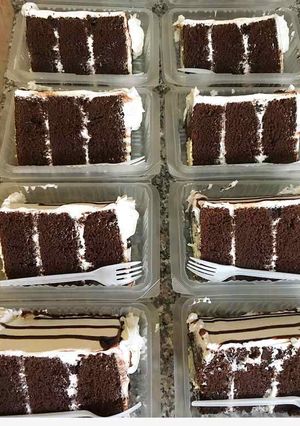 A picture of Chocolate poke cake.