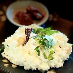 A picture of Dahi rice/ curd rice/ butti.