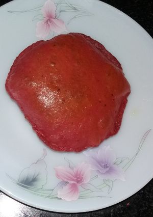 A picture of Beetroot masala poori.