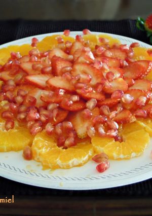 Foto principal de Carpaccio de mandarina, fresa y granada