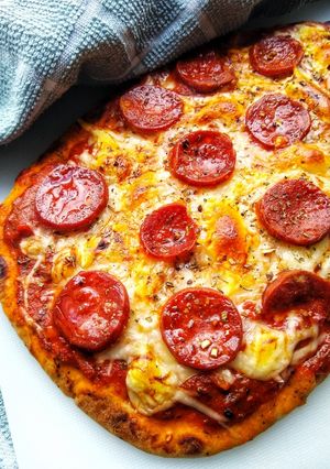 A picture of Naan Bread Pizza (Spicy Chorizo) 🍕.