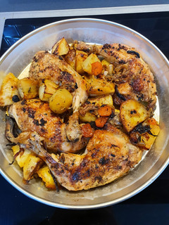Una foto de Pollo asado a la naranja