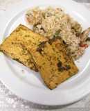 307. Tofu marinado al curry y eneldo