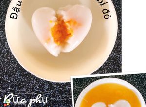 Hình của món Ăn dặm - Đậu hũ yến mạch nhân bí đỏ sốt mít.