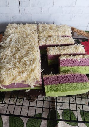 Foto resep Lapis Taro Pandan Keju
