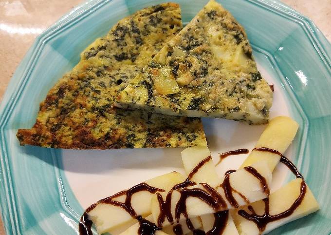 Come a Fai Fatto in casa super veloce Tranci di patate e spinaci