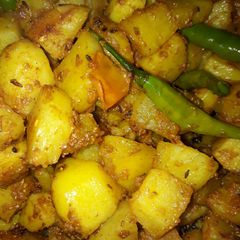 A picture of Jeera aloo.