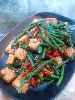 Foto resep Tumis cabe kacang panjang dan tahu