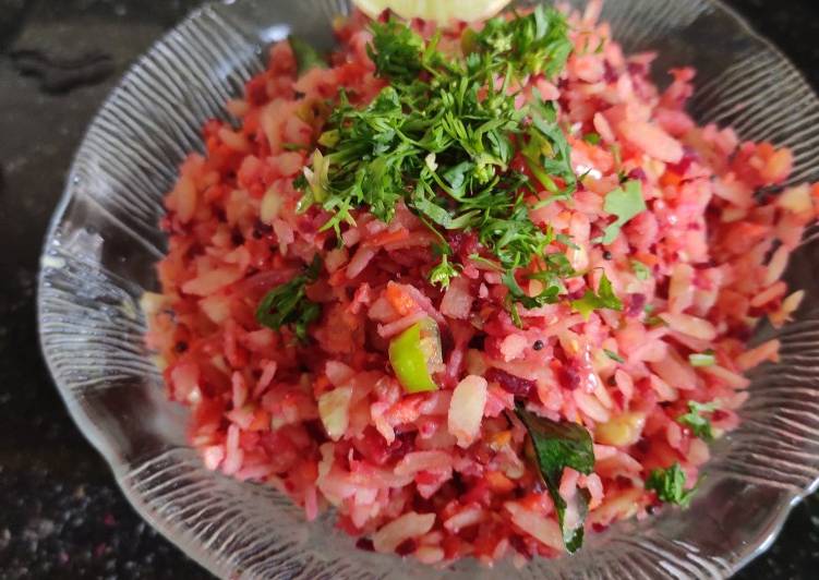 Healthy rainbow poha