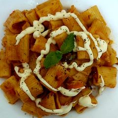 A picture of Schezwan pasta(indian street style).