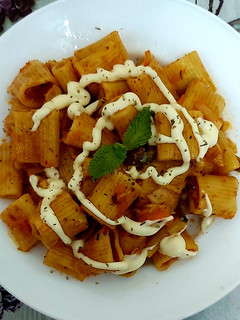 A picture of Schezwan pasta(indian street style).