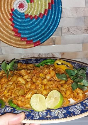 عکسی از دستور شلز گوجه واسفناج (ماکارونی فرمی)