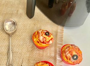 Une photo de Muffins pizza à l’air fryer