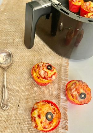 Une photo de Muffins pizza à l’air fryer