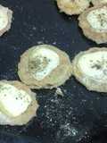 Milanesas de berenjenas con queso provoleta