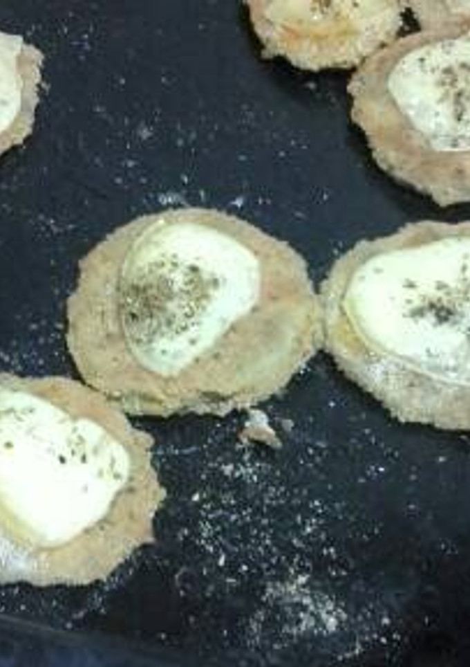 Una foto de Milanesas de berenjenas con queso provoleta