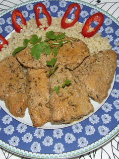 Fűszeres sörben sült pulykamell recept fotója