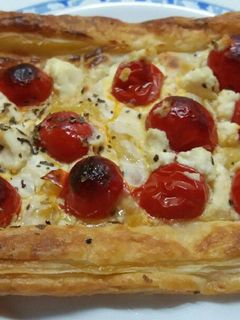 Una foto de Tarta de tomates con queso ricotta