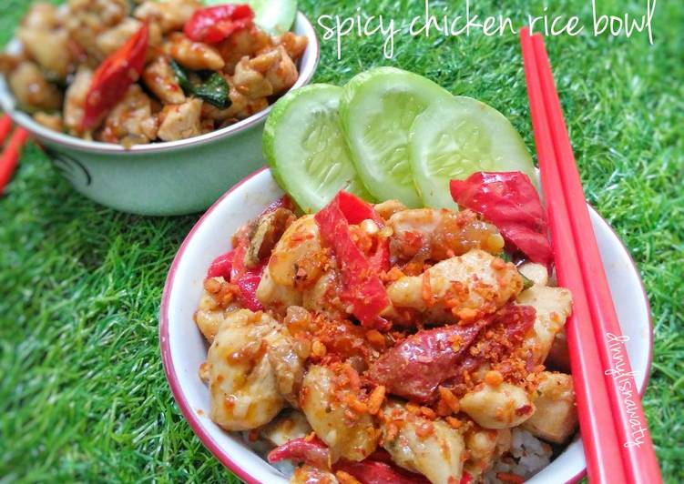 Resep Spicy Chicken Rice Bowl Anti Gagal