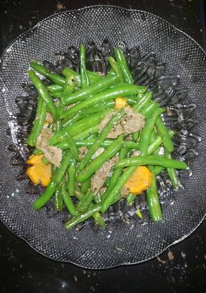 Hình của món Đậu cove xào thịt bò.