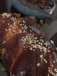 عکسی از دستور نان گيسو با مغز خلال و هل