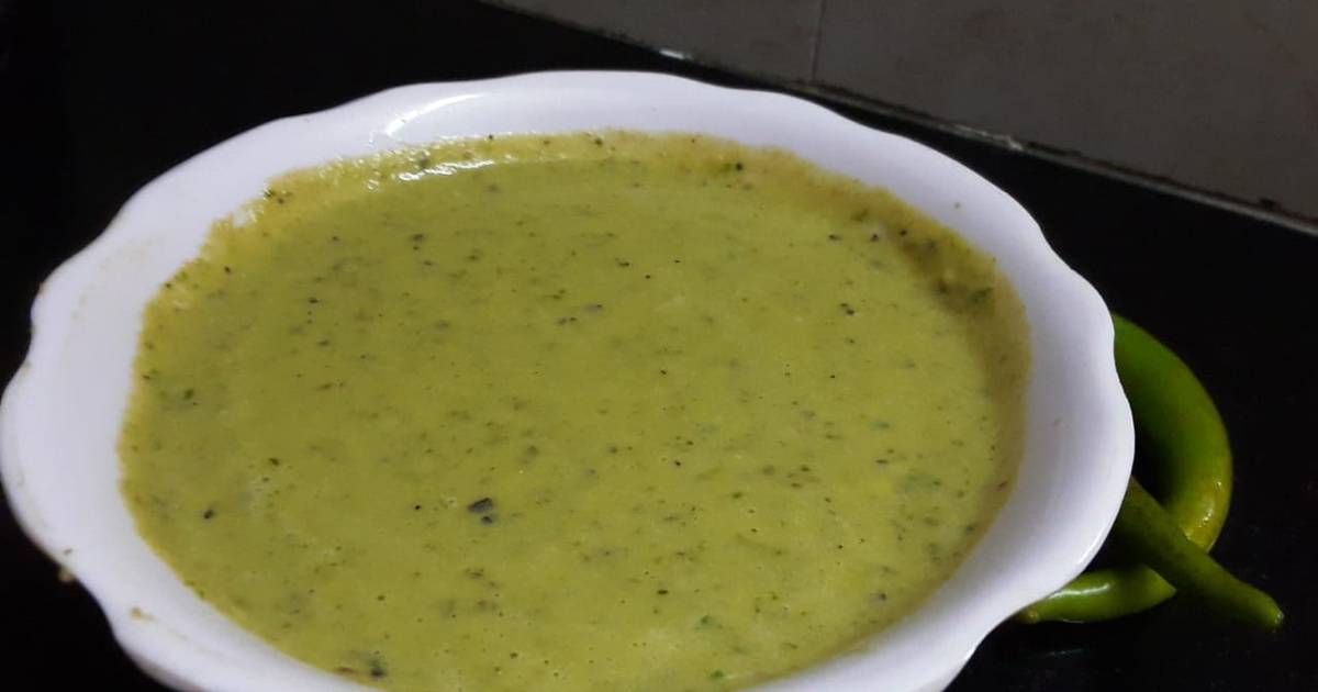 Spicy green chilli chutney Recipe by Chaya Haridoss Cookpad