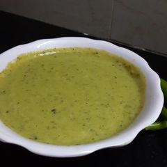 Spicy green chilli chutney A picture of Spicy green chilli chutney.