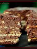 Tarta marquesa de chocolate con galletas maría