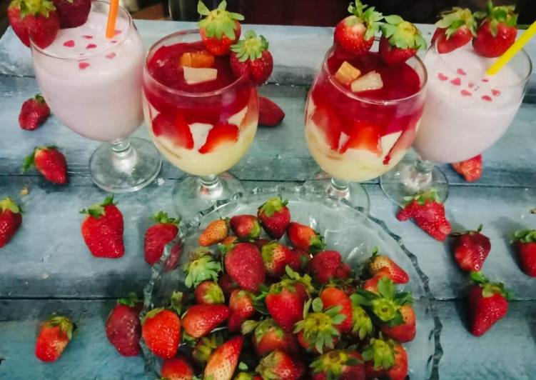 Steps to Make Quick 🍓 Strawberry Desert