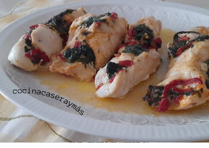 Pechugas De Pollo Rellenas Con Espinacas Receta De M.E.T.R. (MªElena ...