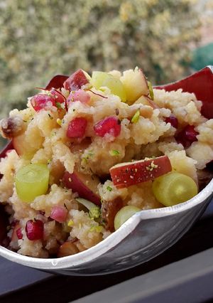 A picture of Kashmiri fruit pulav.